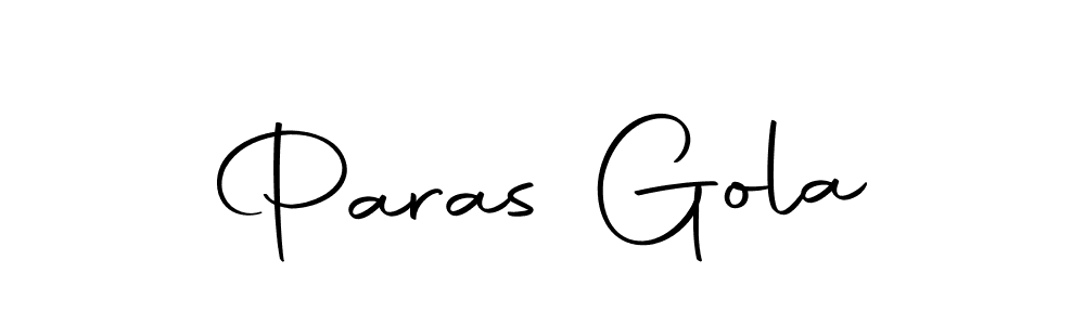 Create a beautiful signature design for name Paras Gola. With this signature (Autography-DOLnW) fonts, you can make a handwritten signature for free. Paras Gola signature style 10 images and pictures png