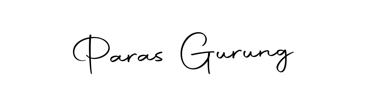 How to make Paras Gurung name signature. Use Autography-DOLnW style for creating short signs online. This is the latest handwritten sign. Paras Gurung signature style 10 images and pictures png