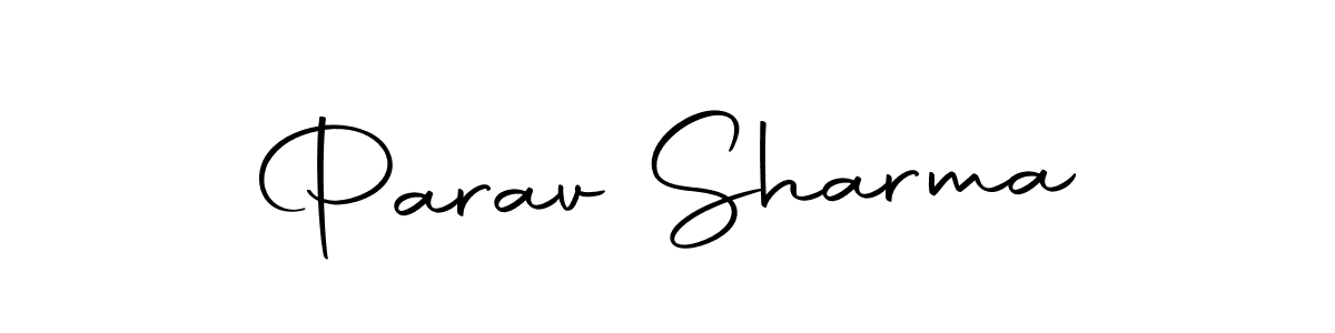 How to make Parav Sharma name signature. Use Autography-DOLnW style for creating short signs online. This is the latest handwritten sign. Parav Sharma signature style 10 images and pictures png