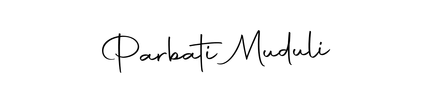 You should practise on your own different ways (Autography-DOLnW) to write your name (Parbati Muduli) in signature. don't let someone else do it for you. Parbati Muduli signature style 10 images and pictures png