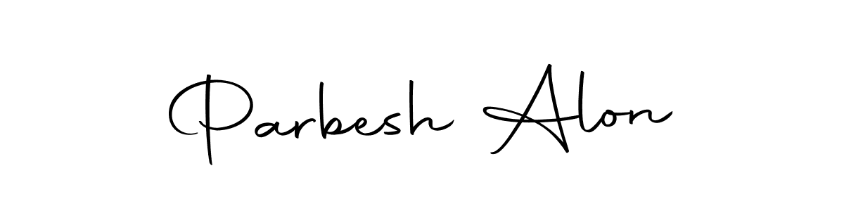 This is the best signature style for the Parbesh Alon name. Also you like these signature font (Autography-DOLnW). Mix name signature. Parbesh Alon signature style 10 images and pictures png