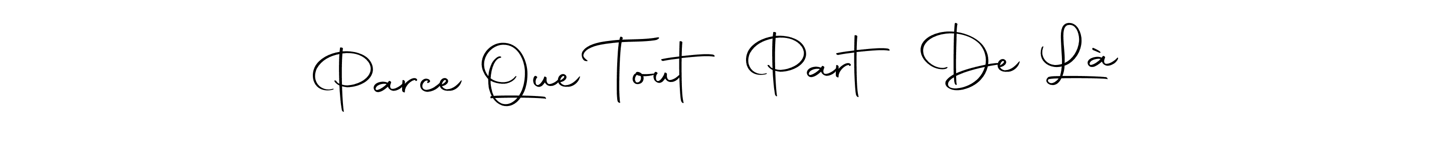 It looks lik you need a new signature style for name Parce Que Tout Part De Là…. Design unique handwritten (Autography-DOLnW) signature with our free signature maker in just a few clicks. Parce Que Tout Part De Là… signature style 10 images and pictures png