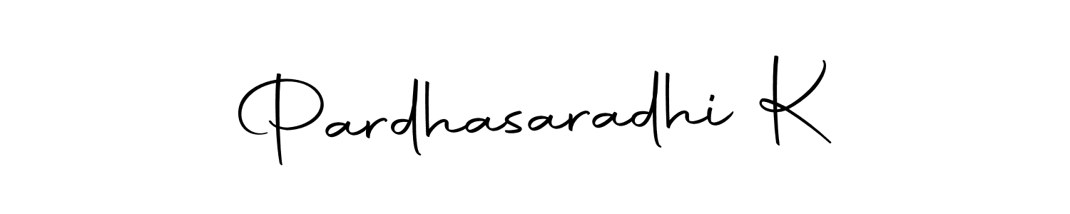 Create a beautiful signature design for name Pardhasaradhi K. With this signature (Autography-DOLnW) fonts, you can make a handwritten signature for free. Pardhasaradhi K signature style 10 images and pictures png