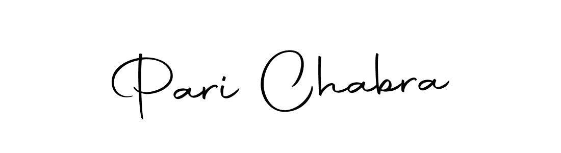 Make a beautiful signature design for name Pari Chabra. With this signature (Autography-DOLnW) style, you can create a handwritten signature for free. Pari Chabra signature style 10 images and pictures png
