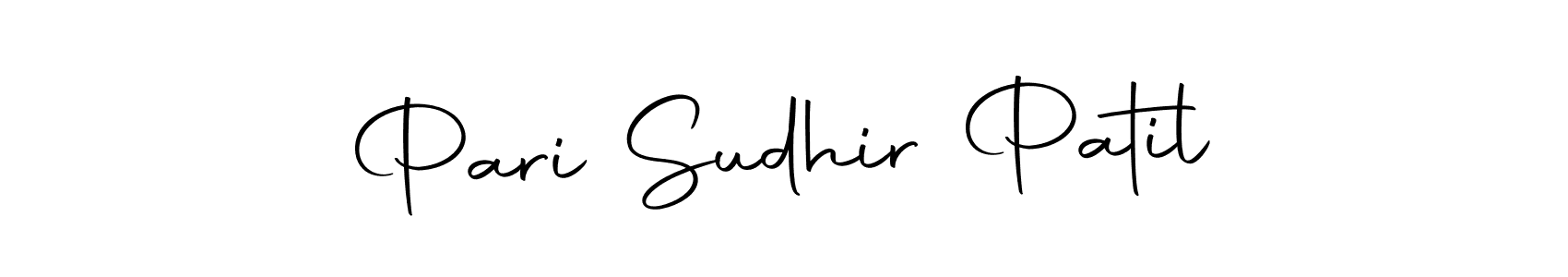 How to make Pari Sudhir Patil name signature. Use Autography-DOLnW style for creating short signs online. This is the latest handwritten sign. Pari Sudhir Patil signature style 10 images and pictures png