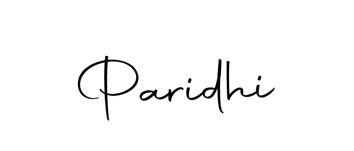 Create a beautiful signature design for name Paridhi. With this signature (Autography-DOLnW) fonts, you can make a handwritten signature for free. Paridhi signature style 10 images and pictures png