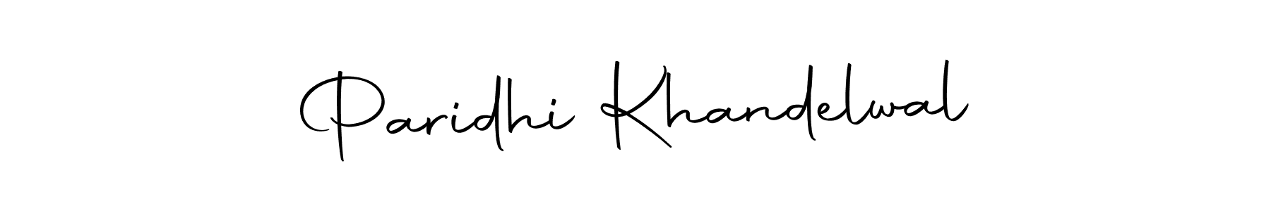 How to make Paridhi Khandelwal name signature. Use Autography-DOLnW style for creating short signs online. This is the latest handwritten sign. Paridhi Khandelwal signature style 10 images and pictures png