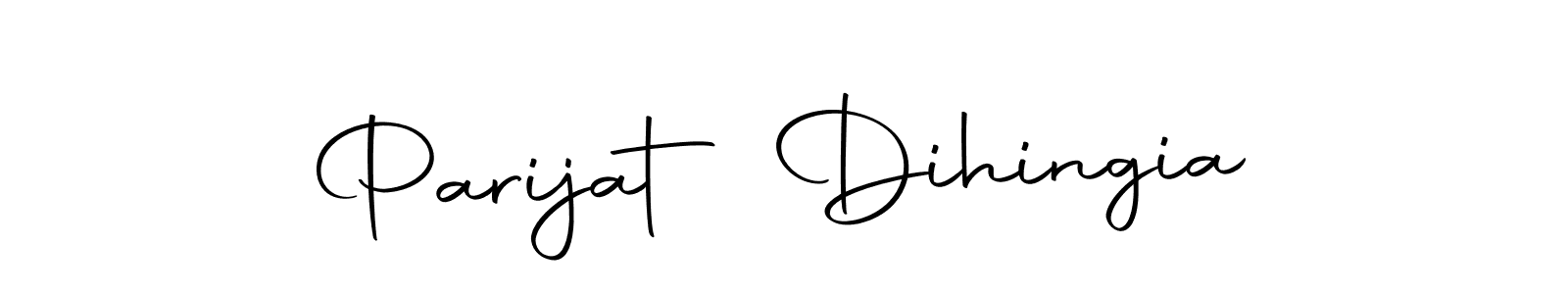 How to make Parijat Dihingia name signature. Use Autography-DOLnW style for creating short signs online. This is the latest handwritten sign. Parijat Dihingia signature style 10 images and pictures png
