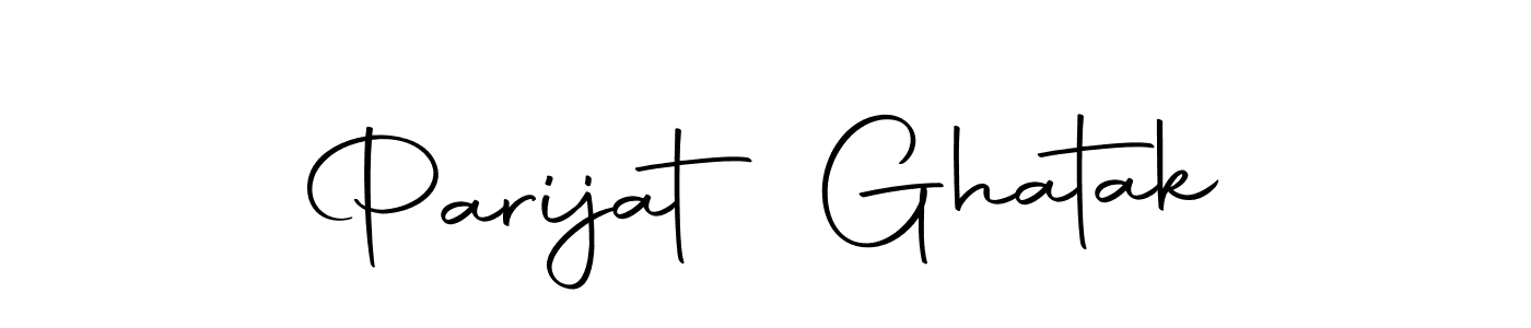 How to make Parijat Ghatak name signature. Use Autography-DOLnW style for creating short signs online. This is the latest handwritten sign. Parijat Ghatak signature style 10 images and pictures png