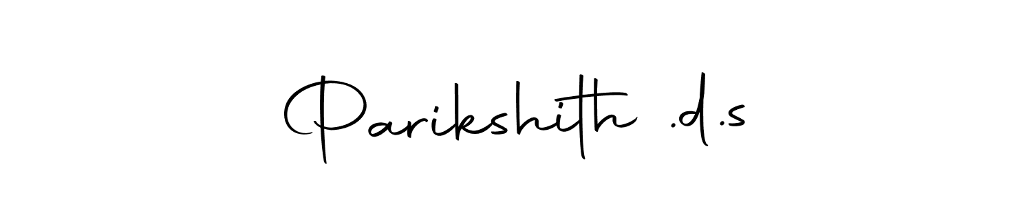 You should practise on your own different ways (Autography-DOLnW) to write your name (Parikshith .d.s) in signature. don't let someone else do it for you. Parikshith .d.s signature style 10 images and pictures png