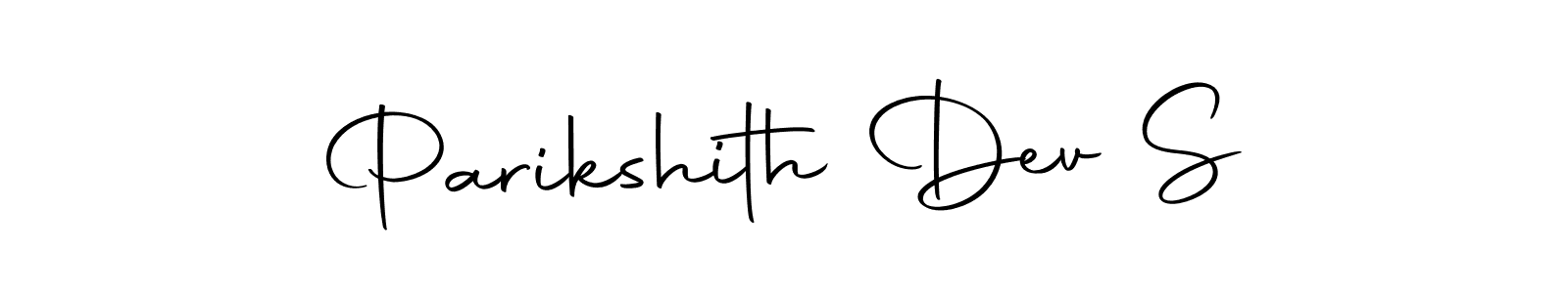 Design your own signature with our free online signature maker. With this signature software, you can create a handwritten (Autography-DOLnW) signature for name Parikshith Dev S. Parikshith Dev S signature style 10 images and pictures png