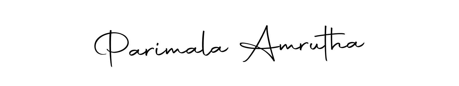The best way (Autography-DOLnW) to make a short signature is to pick only two or three words in your name. The name Parimala Amrutha include a total of six letters. For converting this name. Parimala Amrutha signature style 10 images and pictures png