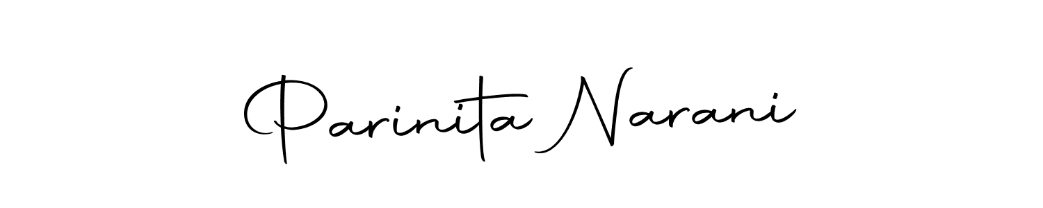 Design your own signature with our free online signature maker. With this signature software, you can create a handwritten (Autography-DOLnW) signature for name Parinita Narani. Parinita Narani signature style 10 images and pictures png