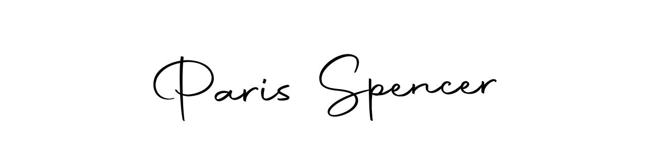 How to make Paris Spencer name signature. Use Autography-DOLnW style for creating short signs online. This is the latest handwritten sign. Paris Spencer signature style 10 images and pictures png
