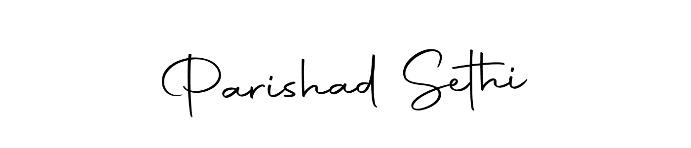 Make a beautiful signature design for name Parishad Sethi. Use this online signature maker to create a handwritten signature for free. Parishad Sethi signature style 10 images and pictures png