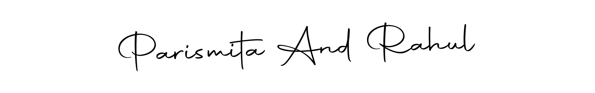 The best way (Autography-DOLnW) to make a short signature is to pick only two or three words in your name. The name Parismita And Rahul include a total of six letters. For converting this name. Parismita And Rahul signature style 10 images and pictures png