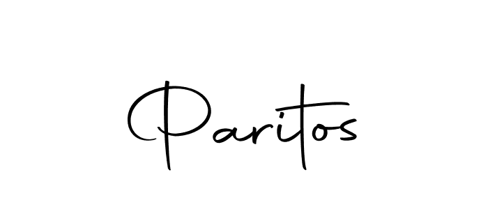 Design your own signature with our free online signature maker. With this signature software, you can create a handwritten (Autography-DOLnW) signature for name Paritos. Paritos signature style 10 images and pictures png