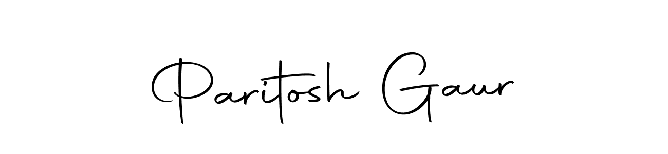 How to make Paritosh Gaur name signature. Use Autography-DOLnW style for creating short signs online. This is the latest handwritten sign. Paritosh Gaur signature style 10 images and pictures png