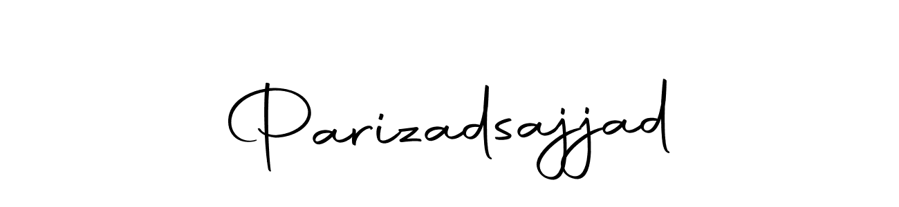 Create a beautiful signature design for name Parizadsajjad. With this signature (Autography-DOLnW) fonts, you can make a handwritten signature for free. Parizadsajjad signature style 10 images and pictures png