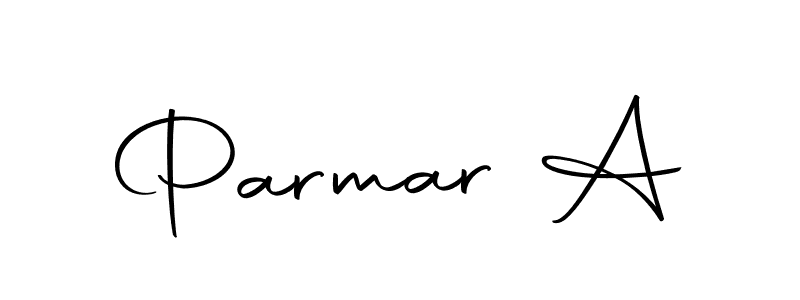 How to make Parmar A name signature. Use Autography-DOLnW style for creating short signs online. This is the latest handwritten sign. Parmar A signature style 10 images and pictures png