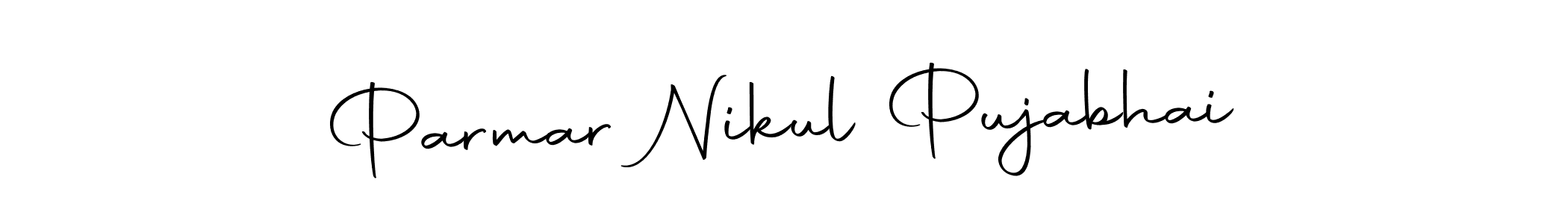 You can use this online signature creator to create a handwritten signature for the name Parmar Nikul Pujabhai. This is the best online autograph maker. Parmar Nikul Pujabhai signature style 10 images and pictures png