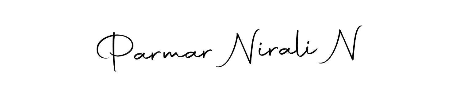 You should practise on your own different ways (Autography-DOLnW) to write your name (Parmar Nirali N) in signature. don't let someone else do it for you. Parmar Nirali N signature style 10 images and pictures png