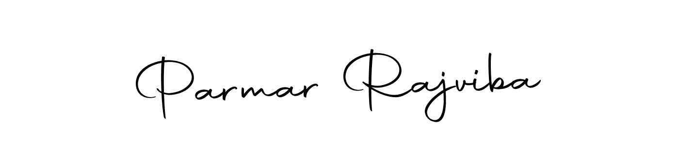 if you are searching for the best signature style for your name Parmar Rajviba. so please give up your signature search. here we have designed multiple signature styles  using Autography-DOLnW. Parmar Rajviba signature style 10 images and pictures png