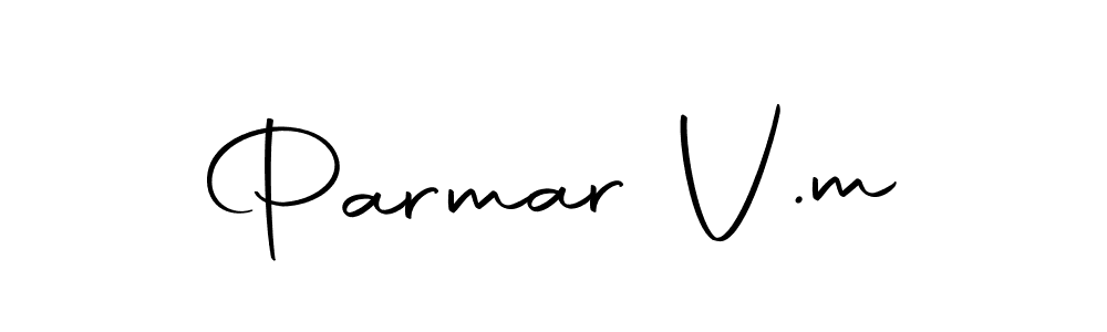 if you are searching for the best signature style for your name Parmar V.m. so please give up your signature search. here we have designed multiple signature styles  using Autography-DOLnW. Parmar V.m signature style 10 images and pictures png