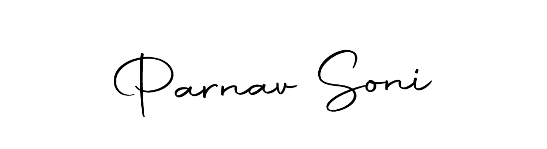 The best way (Autography-DOLnW) to make a short signature is to pick only two or three words in your name. The name Parnav Soni include a total of six letters. For converting this name. Parnav Soni signature style 10 images and pictures png