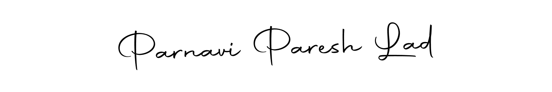 How to make Parnavi Paresh Lad name signature. Use Autography-DOLnW style for creating short signs online. This is the latest handwritten sign. Parnavi Paresh Lad signature style 10 images and pictures png