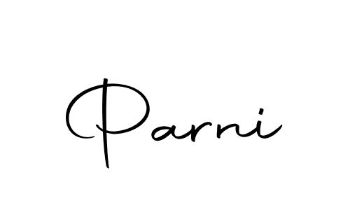 The best way (Autography-DOLnW) to make a short signature is to pick only two or three words in your name. The name Parni include a total of six letters. For converting this name. Parni signature style 10 images and pictures png