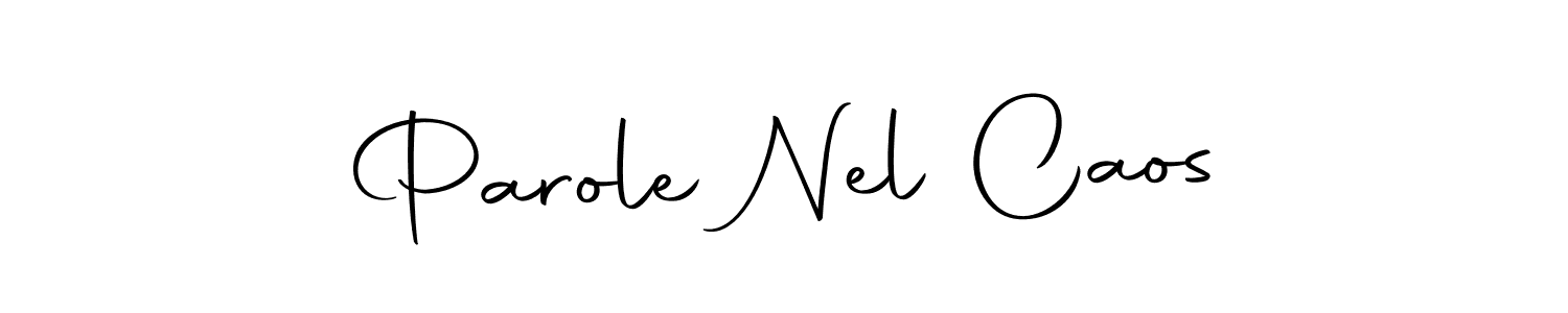 Create a beautiful signature design for name Parole Nel Caos. With this signature (Autography-DOLnW) fonts, you can make a handwritten signature for free. Parole Nel Caos signature style 10 images and pictures png