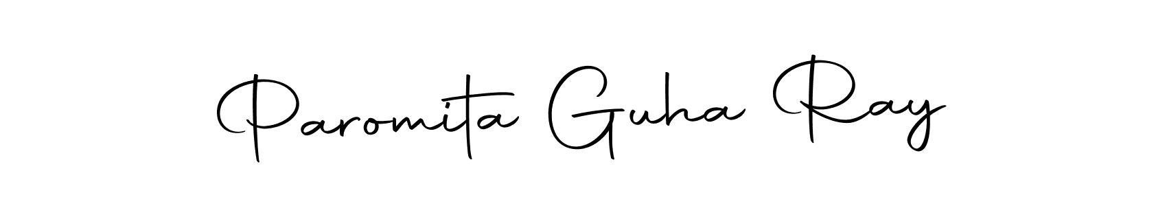 How to make Paromita Guha Ray name signature. Use Autography-DOLnW style for creating short signs online. This is the latest handwritten sign. Paromita Guha Ray signature style 10 images and pictures png