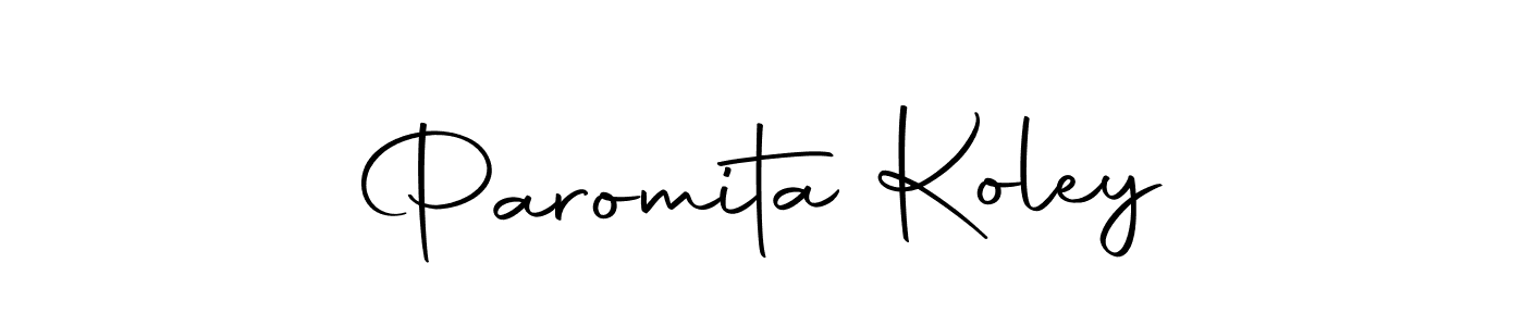 Make a beautiful signature design for name Paromita Koley. With this signature (Autography-DOLnW) style, you can create a handwritten signature for free. Paromita Koley signature style 10 images and pictures png