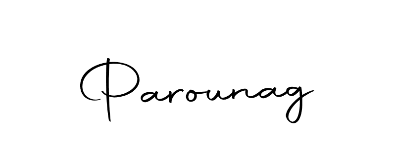 The best way (Autography-DOLnW) to make a short signature is to pick only two or three words in your name. The name Parounag include a total of six letters. For converting this name. Parounag signature style 10 images and pictures png