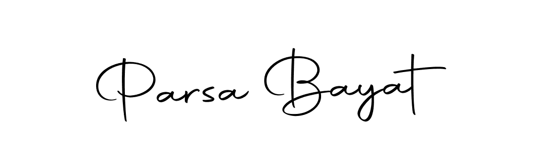 Make a beautiful signature design for name Parsa Bayat. Use this online signature maker to create a handwritten signature for free. Parsa Bayat signature style 10 images and pictures png