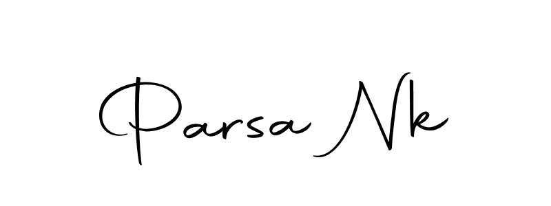 Design your own signature with our free online signature maker. With this signature software, you can create a handwritten (Autography-DOLnW) signature for name Parsa Nk. Parsa Nk signature style 10 images and pictures png