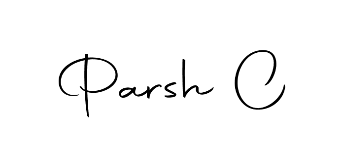 You should practise on your own different ways (Autography-DOLnW) to write your name (Parsh C) in signature. don't let someone else do it for you. Parsh C signature style 10 images and pictures png