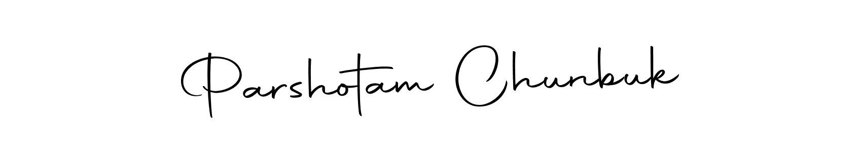 The best way (Autography-DOLnW) to make a short signature is to pick only two or three words in your name. The name Parshotam Chunbuk include a total of six letters. For converting this name. Parshotam Chunbuk signature style 10 images and pictures png