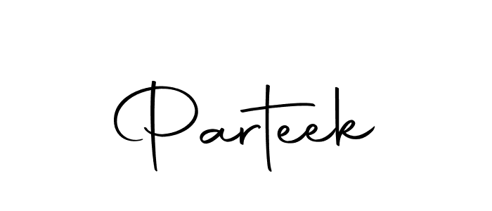 Create a beautiful signature design for name Parteek. With this signature (Autography-DOLnW) fonts, you can make a handwritten signature for free. Parteek signature style 10 images and pictures png