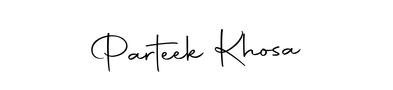 How to make Parteek Khosa signature? Autography-DOLnW is a professional autograph style. Create handwritten signature for Parteek Khosa name. Parteek Khosa signature style 10 images and pictures png