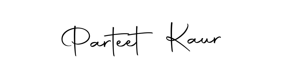 How to make Parteet Kaur name signature. Use Autography-DOLnW style for creating short signs online. This is the latest handwritten sign. Parteet Kaur signature style 10 images and pictures png