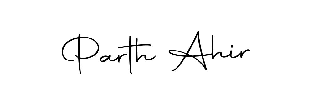 Parth Ahir stylish signature style. Best Handwritten Sign (Autography-DOLnW) for my name. Handwritten Signature Collection Ideas for my name Parth Ahir. Parth Ahir signature style 10 images and pictures png