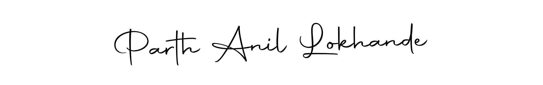 How to make Parth Anil Lokhande name signature. Use Autography-DOLnW style for creating short signs online. This is the latest handwritten sign. Parth Anil Lokhande signature style 10 images and pictures png