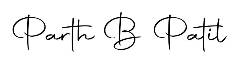 Practice writing Parth B Patil with the flow of Autography-DOLnW lettering. A fantastic source of inspiration for developing your personal signature style. Parth B Patil signature style 10 images and pictures png