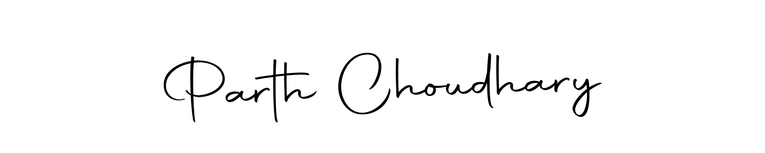How to make Parth Choudhary name signature. Use Autography-DOLnW style for creating short signs online. This is the latest handwritten sign. Parth Choudhary signature style 10 images and pictures png