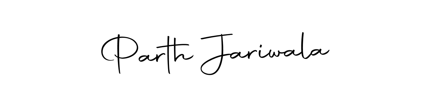 How to make Parth Jariwala name signature. Use Autography-DOLnW style for creating short signs online. This is the latest handwritten sign. Parth Jariwala signature style 10 images and pictures png