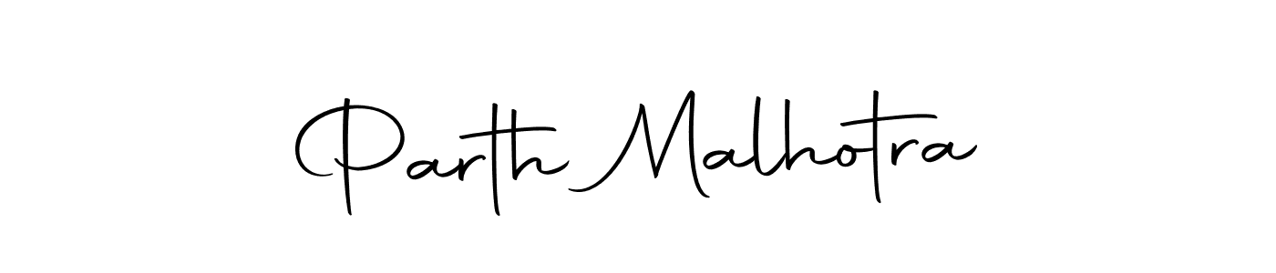 How to make Parth Malhotra name signature. Use Autography-DOLnW style for creating short signs online. This is the latest handwritten sign. Parth Malhotra signature style 10 images and pictures png