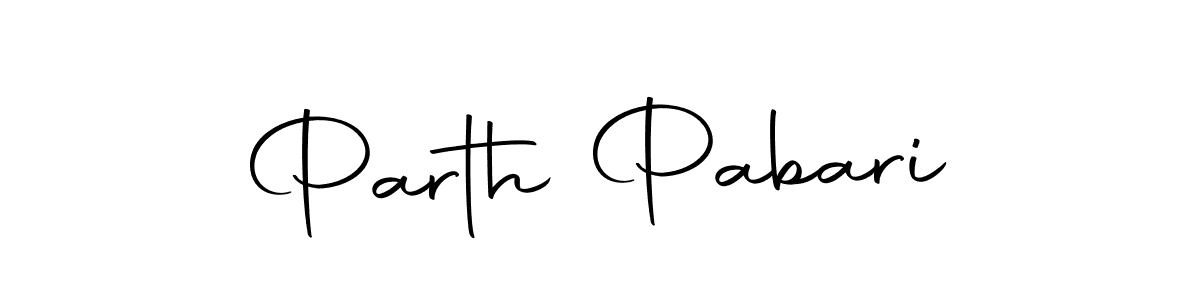 How to make Parth Pabari signature? Autography-DOLnW is a professional autograph style. Create handwritten signature for Parth Pabari name. Parth Pabari signature style 10 images and pictures png