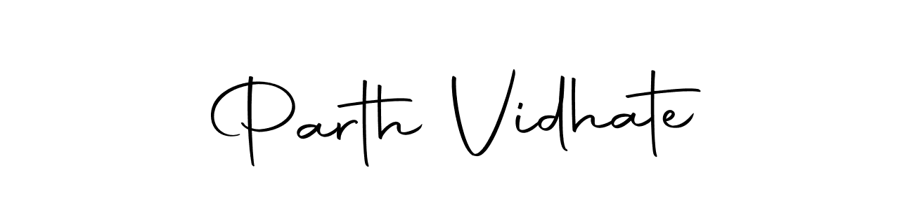 How to make Parth Vidhate name signature. Use Autography-DOLnW style for creating short signs online. This is the latest handwritten sign. Parth Vidhate signature style 10 images and pictures png